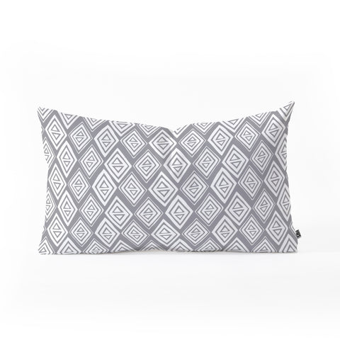 Heather Dutton Diamond In The Rough Grey Oblong Throw Pillow