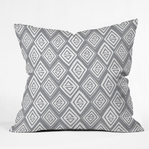 Heather Dutton Diamond In The Rough Grey Outdoor Throw Pillow