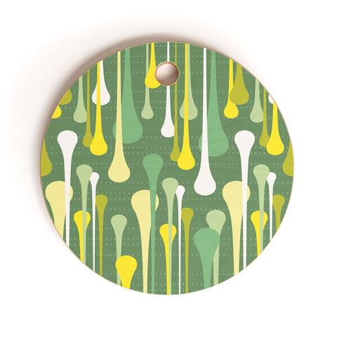 Heather Dutton Droplets Cutting Board Round