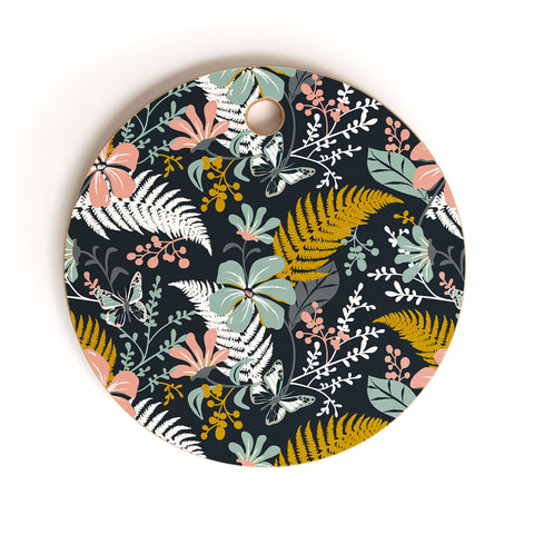 Heather Dutton Eden Midnight Cutting Board Round