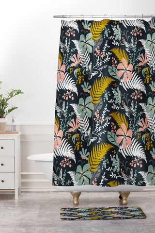 Heather Dutton Eden Midnight Shower Curtain And Mat