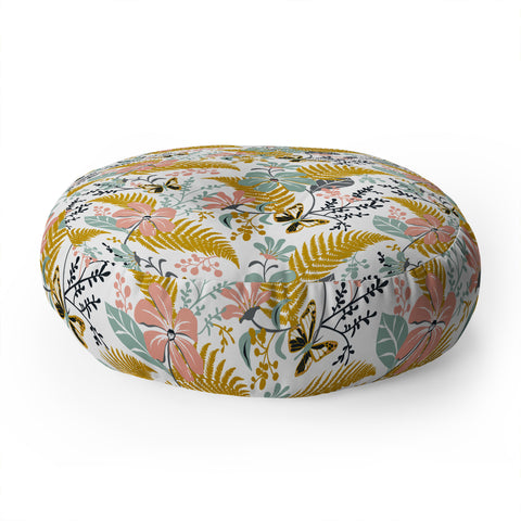 Heather Dutton Eden White Floor Pillow Round