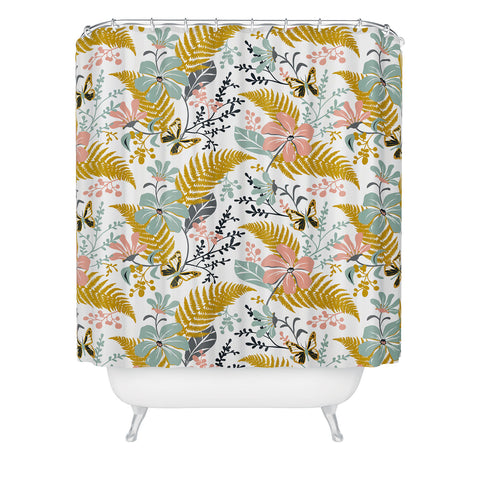 Heather Dutton Eden White Shower Curtain