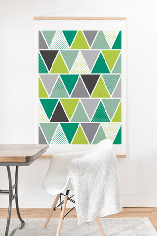 Heather Dutton Emerald Triangulum Art Print And Hanger