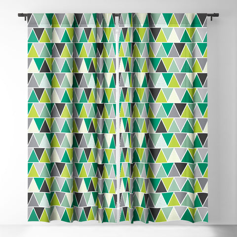 Heather Dutton Emerald Triangulum Blackout Window Curtain