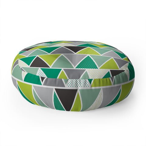 Heather Dutton Emerald Triangulum Floor Pillow Round
