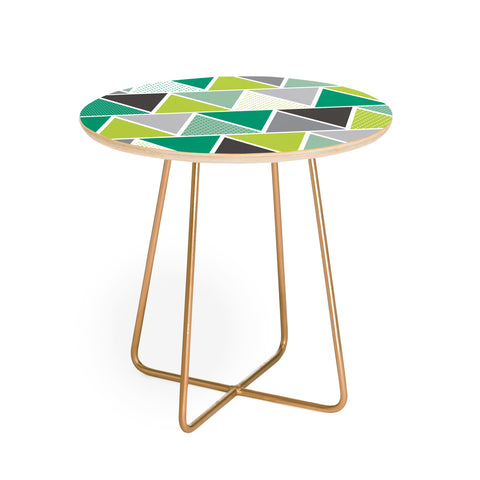 Heather Dutton Emerald Triangulum Round Side Table