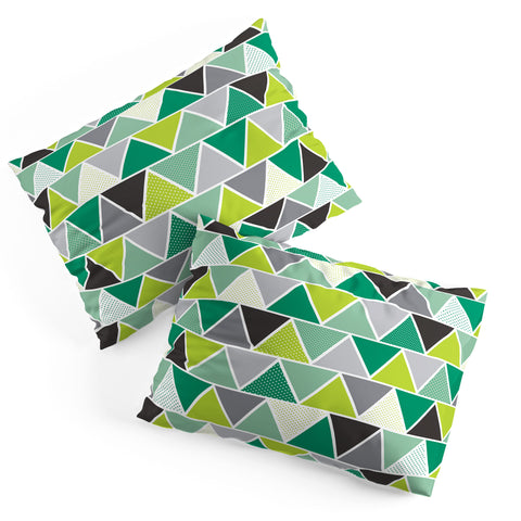 Heather Dutton Emerald Triangulum Pillow Shams