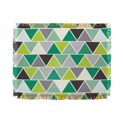 Heather Dutton Emerald Triangulum Throw Blanket