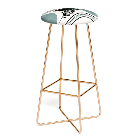 Heather Dutton Eucalyptus Boho Botanical Bar Stool