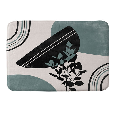 Heather Dutton Eucalyptus Boho Botanical Memory Foam Bath Mat