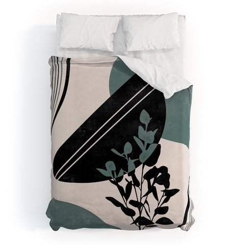 Heather Dutton Eucalyptus Boho Botanical Duvet Cover