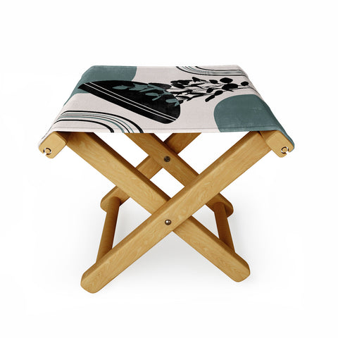 Heather Dutton Eucalyptus Boho Botanical Folding Stool