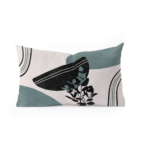 Heather Dutton Eucalyptus Boho Botanical Oblong Throw Pillow