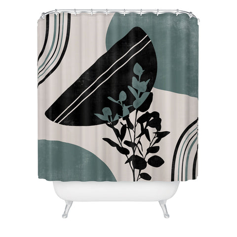 Heather Dutton Eucalyptus Boho Botanical Shower Curtain