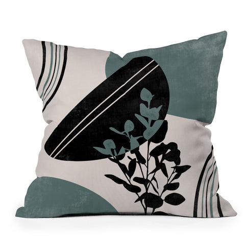 Heather Dutton Eucalyptus Boho Botanical Throw Pillow