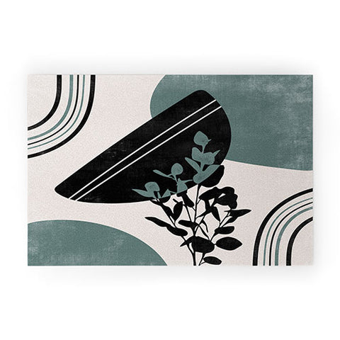 Heather Dutton Eucalyptus Boho Botanical Welcome Mat