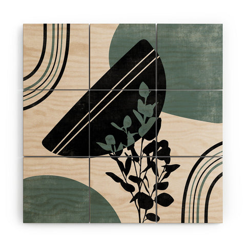 Heather Dutton Eucalyptus Boho Botanical Wood Wall Mural