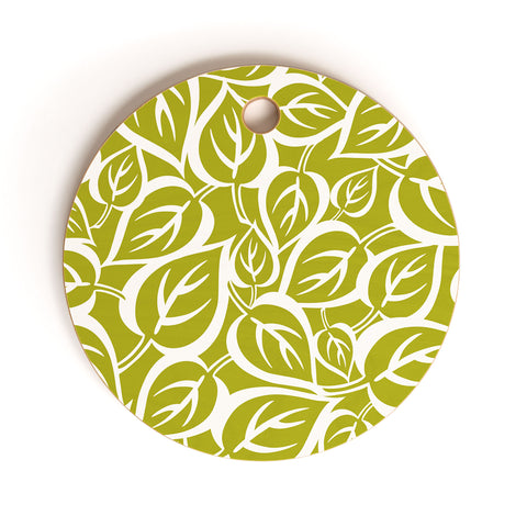Heather Dutton Falling Foliage Cutting Board Round