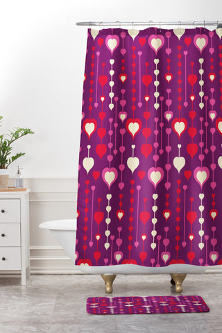 Heather Dutton Falling In Love Shower Curtain And Mat
