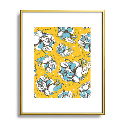 Heather Dutton Felicity Golden Metal Framed Art Print
