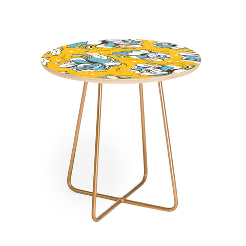 Heather Dutton Felicity Golden Round Side Table