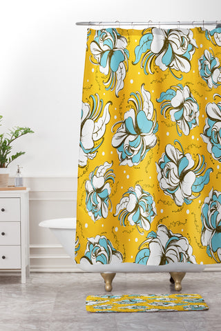 Heather Dutton Felicity Golden Shower Curtain And Mat