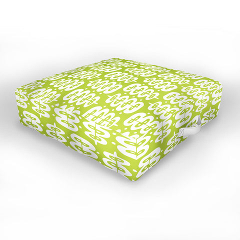 Heather Dutton Fern Frond Green Outdoor Floor Cushion