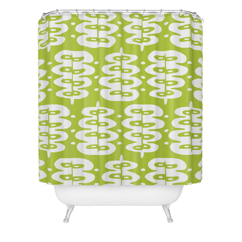 Heather Dutton Fern Frond Green Shower Curtain