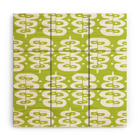 Heather Dutton Fern Frond Green Wood Wall Mural