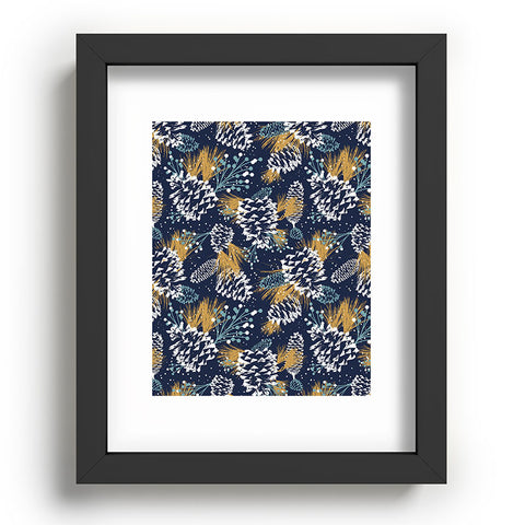 Heather Dutton Festive Forest Navy Recessed Framing Rectangle