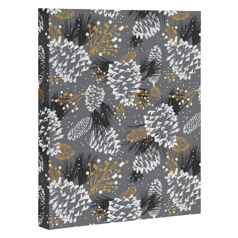 Heather Dutton Festive Forest Silver Art Canvas