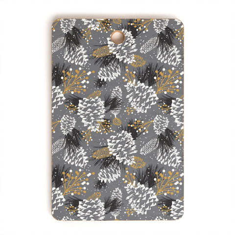 Heather Dutton Festive Forest Silver Cutting Board Rectangle