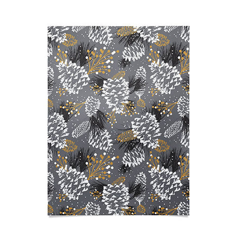 Heather Dutton Festive Forest Silver Poster