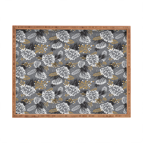 Heather Dutton Festive Forest Silver Rectangular Tray