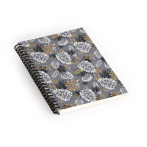 Heather Dutton Festive Forest Silver Spiral Notebook