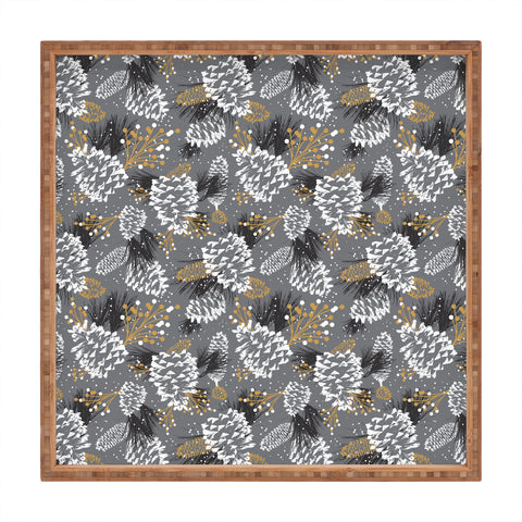 Heather Dutton Festive Forest Silver Square Tray