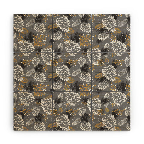 Heather Dutton Festive Forest Silver Wood Wall Mural