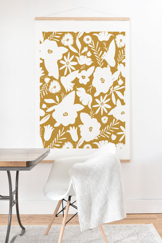 Heather Dutton Finley Floral Goldenrod Art Print And Hanger