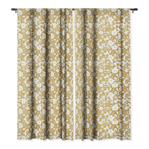 Heather Dutton Finley Floral Goldenrod Blackout Window Curtain
