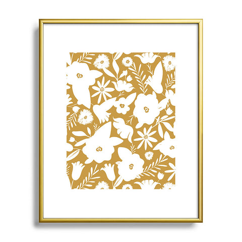 Heather Dutton Finley Floral Goldenrod Metal Framed Art Print