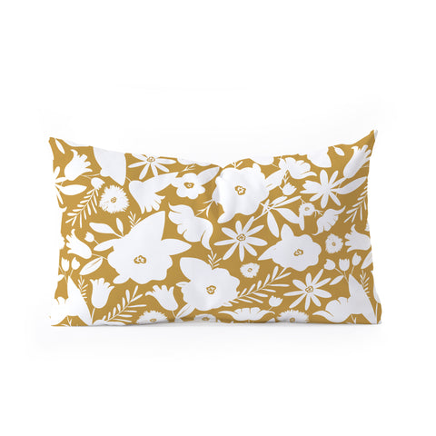 Heather Dutton Finley Floral Goldenrod Oblong Throw Pillow