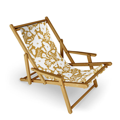 Heather Dutton Finley Floral Goldenrod Sling Chair