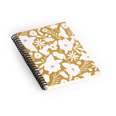 Heather Dutton Finley Floral Goldenrod Spiral Notebook