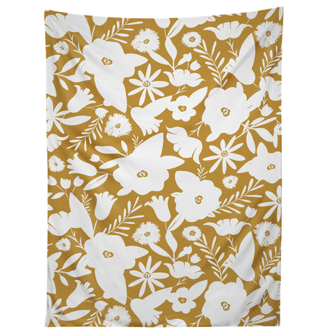 Heather Dutton Finley Floral Goldenrod Tapestry