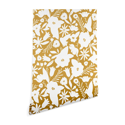 Heather Dutton Finley Floral Goldenrod Wallpaper