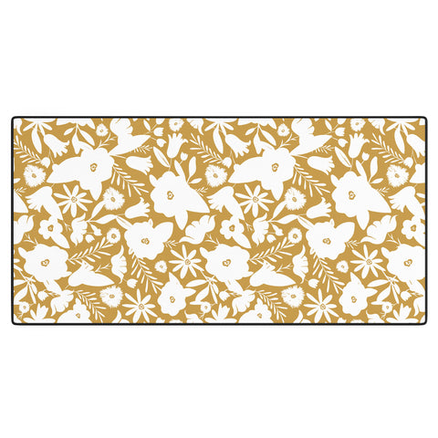 Heather Dutton Finley Floral Goldenrod Desk Mat