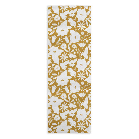 Heather Dutton Finley Floral Goldenrod Yoga Towel