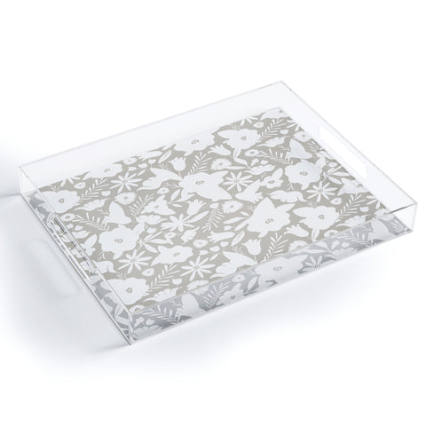 Heather Dutton Finley Floral Stone Acrylic Tray