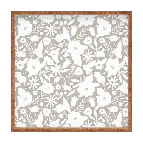 Heather Dutton Finley Floral Stone Square Tray